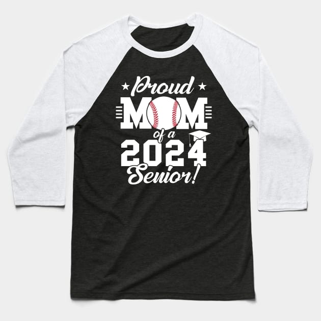Baseball Proud Mom Of A 2024 Senior Baseball T-Shirt by Jenna Lyannion